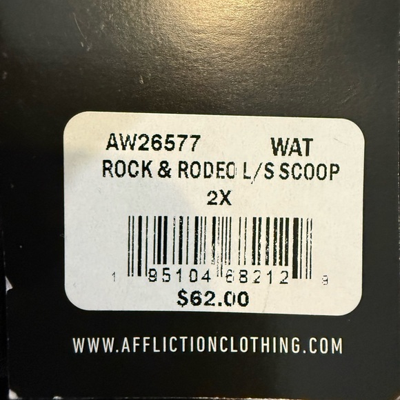 New Affliction Rock & Roll Rodeo Long Sleeve Shirt-Size 2XL - Picture 7 of 7